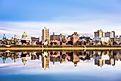 Harrisburg, Pennsylvania, downtown city skyline on the Susquehanna River.