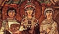 The Empress Theodora, the wife of the Emperor Justinian, dressed in Tyrian purple. In Wikipedia. https://en.wikipedia.org/wiki/Tyrian_purple By http://employees.oneonta.edu/farberas/arth/images/109images/early_christian/san_vitale/theodora.jpg via http://