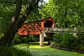 Sugar Creek Covered Bridge in Chatham, Illinois.