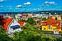 Panorama view of Swedish town, Jönköping.