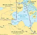 Northwest Angle, political map. 