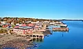 Eastport, Maine scenic waterfront historic district.