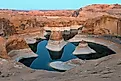 Reflection Canyon at sunset, Lake Powell, Glen Canyon National Recreation Area, Utah