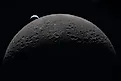 Photo captured by the Artemis II crew during their journey around the far side of the Moon with no stars in sight. 