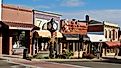 The Main Street lined with shops and cafes in Grass Valley, California. Image credit EWY Media via Shutterstock.com