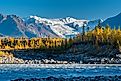 Landscape of the Wrangell st. Elias National park, McCarthy, Alaska. 