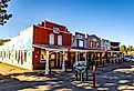 Colorful storefronts and market buildings line the street in Cloudcroft, New Mexico. Editorial credit: Photo Spirit / Shutterstock.com