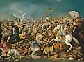 Defeat at the Battle of Canae led the Romans to rethink their tactics. (Bernardino Cesari, Public domain, via Wikimedia Commons)