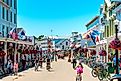 A busy day in downtown Mackinac Island, Michigan. Image credit: Michael Deemer via Shutterstock.com.