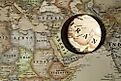 Iran's location on the world map. 