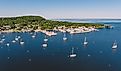 Aerial view of Fish Creek, Wisconsin.