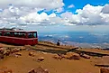 The scenic Pikes Peak Cog Railway ride.