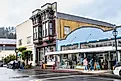 Locals and tourists shopping in the town of Ferndale, Humboldt County, California