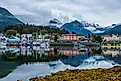 Waterfront of Sitka, Alaska.