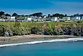 The stunning downtown coastline of Mendocino, California.