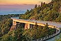 Morning light over viaduct, Blue Ridge Parkway