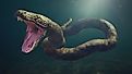 Illustration of Titanoboa, the biggest snake ever.