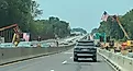 A photo of PA Turnpike reconstruction/widening work in Chester County