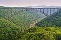  The New River Gorge Bridge in Fayetteville, West Virginia.