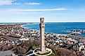 Aerial view of Provincetown, Massachusetts.