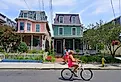 View of colorful historic Victorian houses in Cape May, New Jersey. Image credit EQRoy via Shutterstock