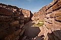 Ruins of Harappan Civilization at the excavation site of Dholavira, Gujarat, India