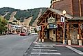 The charming downtown area of Jackson, Wyoming.