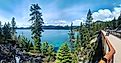 Lake Tahoe’s East Shore walking path in Incline Village, Nevada.