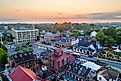 An aerial view of Market Station in Leesburg, Virginia