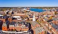 The beautiful townscape of Portsmouth, New Hampshire.