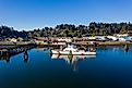 Boats along the harbor in Coos Bay, Oregon. Editorial credit: Manuela Durson / Shutterstock.com