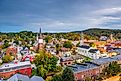 The skyline of Montpelier in Vermont.