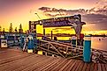 Port Macquarie, New South Wales, Australia: Entrance to dolphin cruise tours at sunset via Alex Cimbal / Shutterstock.com