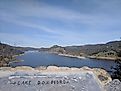 Lake Don Pedro and the surrounding Sierra Nevada Mountains, California. 
