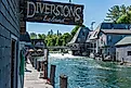 View of Fishtown in Leland, Michigan. Editorial credit: Frank Setili / Shutterstock.com