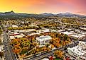 A fall view of the Prescott Square in Prescott, Arizona.
