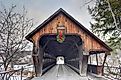 Middle Covered Bridge in Woodstock, Vermont.