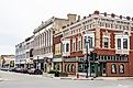Historic downtown area in the town of Leavenworth, Kansas. Editorial credit: Jon M. Ripperger / Shutterstock.com