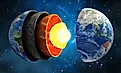 The Earth can be divided into four layers - crust, mantle, outer core, and inner core. Via Shutterstock / DestinaDesign