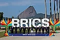 17th BRICS Summit family photograph. Image credit Prime Minister's Office (GODL-India), GODL-India <https://data.gov.in/sites/default/files/Gazette_Notification_OGDL.pdf>, via Wikimedia Commons