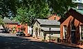 Historic Roscoe Village on the edge of Coshocton features restored buildings from the early 1800s that are still in use as homes and businesses. Editorial credit: Kenneth Sponsler / Shutterstock.com