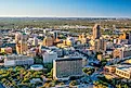 Aerial view of downtown San Antonio in Texas. 