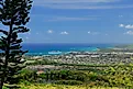 Docked cruise ship in Kahului Harbour from Wailuku Heights Maui, Hawaii, United States. Editorial credit: Reimar / Shutterstock.com