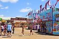  Various rides and stalls at the Gillespie County Fair in Fredericksburg, Texas. Image credit Akane Brooks via Shutterstock