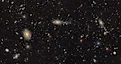 A survey of the sky captured by the Rubin Telescope.