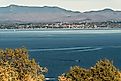 Lake Champlain with Burlington, Vermont in background, late fall.