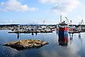 Panoramic view of industrial zone of harbour in Stavanger, Norway.