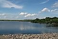 Lake Ashtabula from Baldhill Dam, Sheyenne River Valley Scenic Byway, North Dakota.