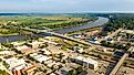 Aerial view of Atchison, Kansas.