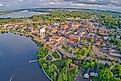 Aerial view of a town in Minnesota.